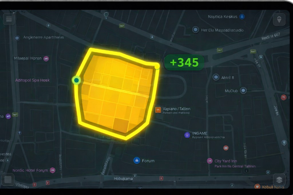 Bonus Walk loop area captured on the city map